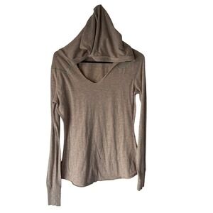 Cruel Denim Women's Tan Speckled‎ Long Sleeve Hoodie Western Cowboy Size M